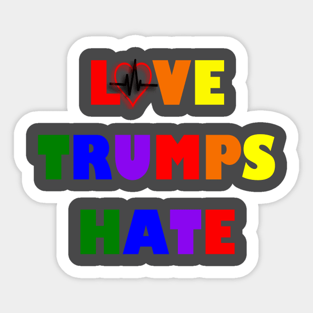 Love Trumps Hate Pulse Sticker by celtgirlz